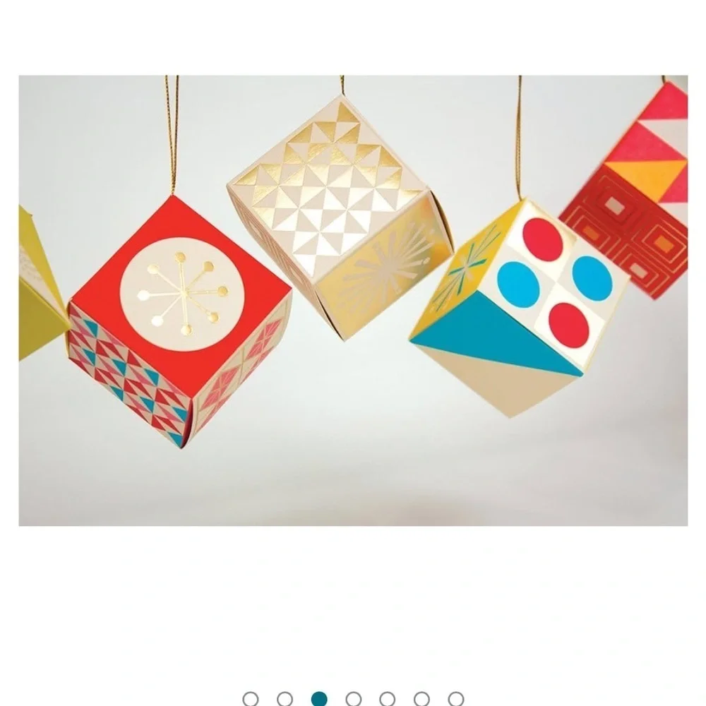 Princeton Architectural Vintage Sparkle Paper Origami Festive Ornament Craft Set